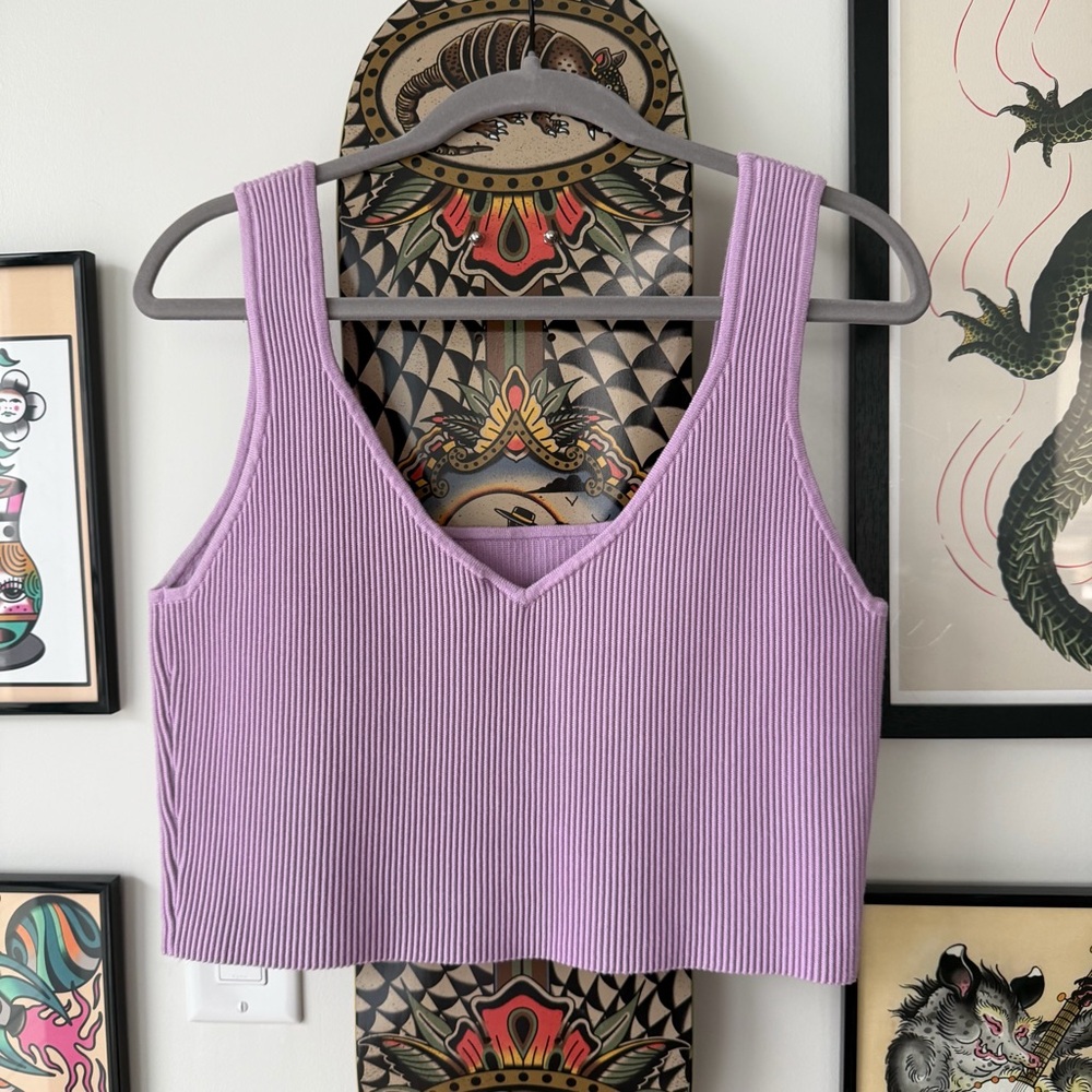 ABOUND Reversible Rib Crop Sweater Tank - Picture 3 of 6